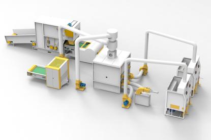 Linea di miscelazione e riempimento fibra–spugna HJ-500